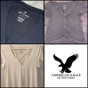American apparel 3 Soft & Sexy Tee Size Small Haul Bundle Bulk White Black Gray